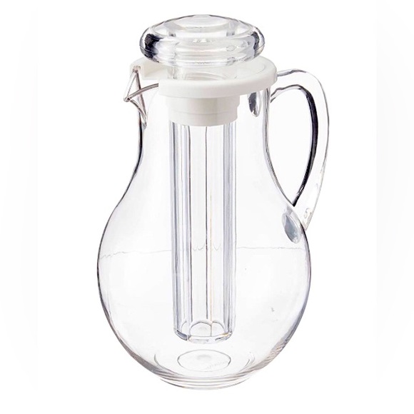 Winco Polycarbonate(non breakable)Water Pitcher with Ice Tube Core 2-Quart - Picture 1 of 7